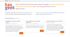 Desktop Screenshot of hasgeek.com